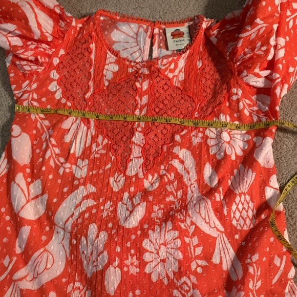 Women's FARM Rio Set Orange Neon Jungle Mini Bohemian Skirt | L /  Top | M - Picture 9 of 15